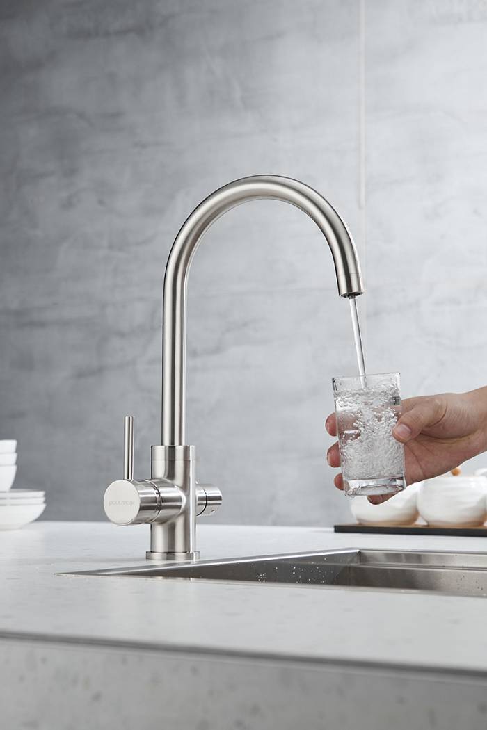 Paulmark Essen Смеситель для кухни с гибким изливом, цвет: никель Es213211-NI