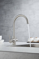 Paulmark Essen Смеситель для кухни с гибким изливом, цвет: никель Es213211-NI