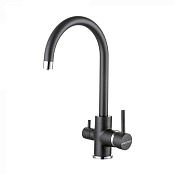 Paulmark Essen Смеситель для кухни с гибким изливом, цвет: черный металлик Es213211-418