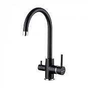 Paulmark Essen Смеситель для кухни с гибким изливом, цвет: черный Es213211-308