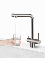 Paulmark Skalen Смеситель для кухни высота излива 29,8 см, цвет: нержавеющая сталь Sk213020-SS