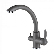 Paulmark Essen Смеситель для кухни высота излива 27,6 см, цвет: серый металлик Es213001-402