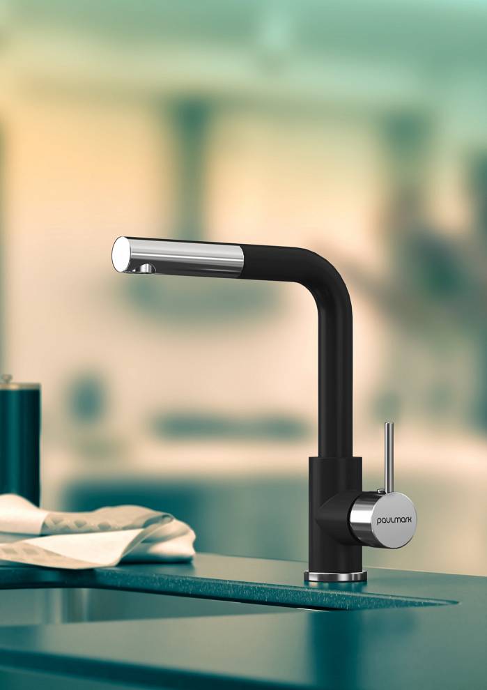 Paulmark Kassel Смеситель для кухни с выдвижным изливом, цвет: антрацит Ka214311-401