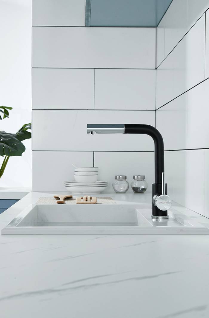 Paulmark Kassel Смеситель для кухни с выдвижным изливом, цвет: антрацит Ka214311-401