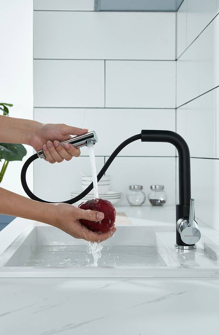 Paulmark Kassel Смеситель для кухни с выдвижным изливом, цвет: антрацит Ka214311-401