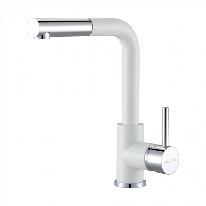 Paulmark Kassel Смеситель для кухни с выдвижным изливом, цвет: белый матовый Ka214311-431