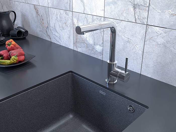 Paulmark Kassel Смеситель для кухни с выдвижным изливом, цвет: хром Ka214311-CR