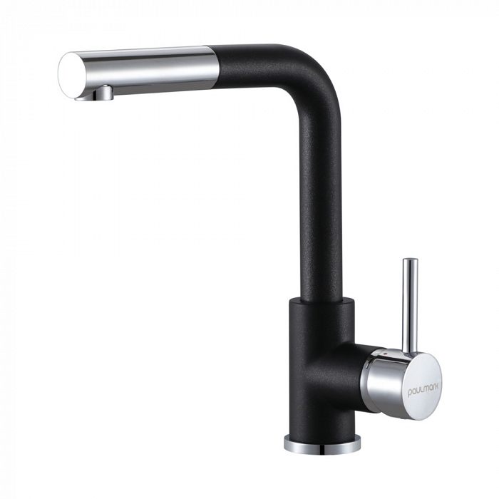Paulmark Kassel Смеситель для кухни с выдвижным изливом, цвет: черный металлик Ka214311-418