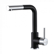 Paulmark Kassel Смеситель для кухни с выдвижным изливом, цвет: черный металлик Ka214311-418