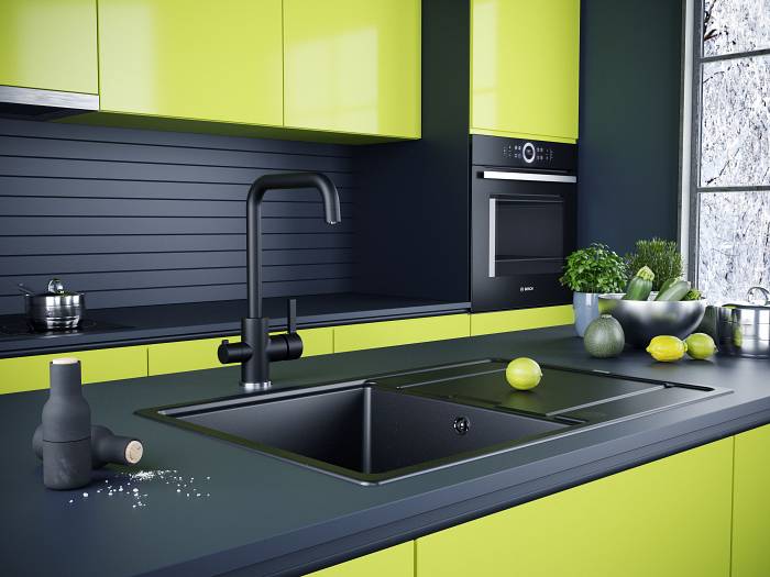 Paulmark Logas Смеситель для кухни высота излива 26,2 см, цвет: антрацит Lo213021-401TB