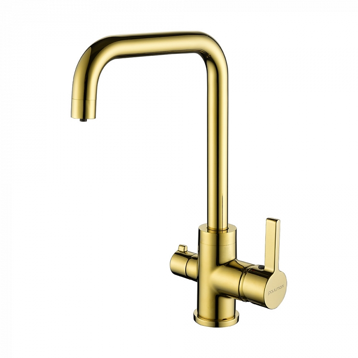 Paulmark Logas Смеситель для кухни высота излива 26,2 см, цвет: золото Lo213021-G