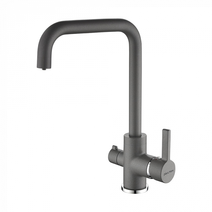 Paulmark Logas Смеситель для кухни высота излива 26,2 см, цвет: серый металлик Lo213021-402