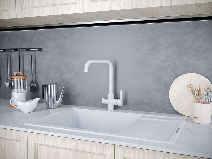 Paulmark Logas Смеситель для кухни высота излива 26,2 см, цвет: серый Lo213021-310