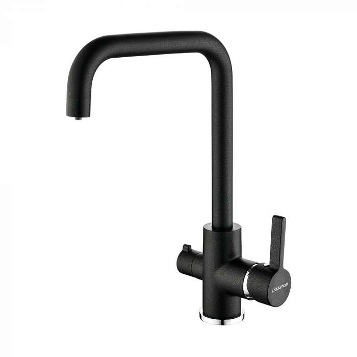 Paulmark Logas Смеситель для кухни высота излива 26,2 см, цвет: черный металлик Lo213021-418