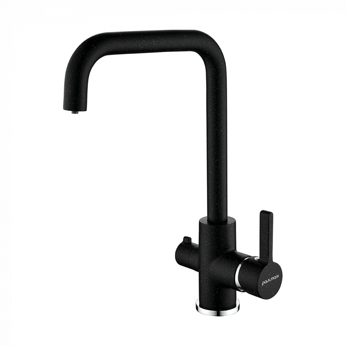 Paulmark Logas Смеситель для кухни высота излива 26,2 см, цвет: черный Lo213021-308