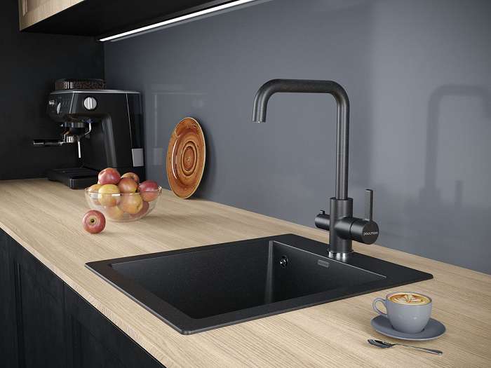 Paulmark Logas Смеситель для кухни высота излива 26,2 см, цвет: черный Lo213021-308