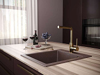 Paulmark Honner Смеситель для кухни высота излива 25,7 см, цвет: золото Ho212018-G