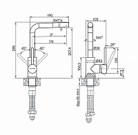 Paulmark Honner Смеситель для кухни высота излива 25,7 см, цвет: золото Ho212018-G