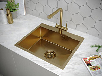 Paulmark Skalen Смеситель для кухни высота излива 29,8 см, цвет: брашированное золото Sk213020-BG