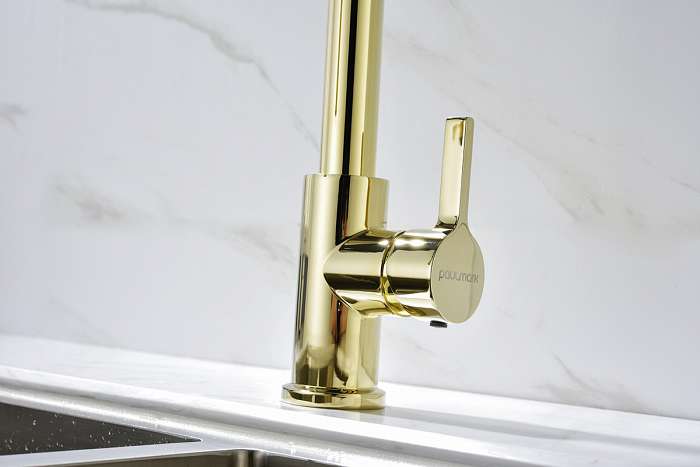 Paulmark Halt Смеситель для кухни высота излива 17 см, цвет: золото Ha214021-G