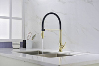 Paulmark Halt Смеситель для кухни высота излива 17 см, цвет: золото Ha214021-G