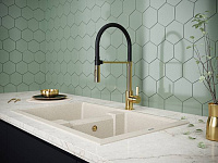 Paulmark Halt Смеситель для кухни высота излива 17 см, цвет: золото Ha214021-G