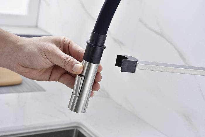 Paulmark Halt Смеситель для кухни высота излива 17 см, цвет: никель Ha214021-Ni