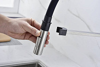 Paulmark Halt Смеситель для кухни высота излива 17 см, цвет: никель Ha214021-Ni