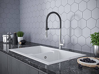 Paulmark Halt Смеситель для кухни высота излива 17 см, цвет: хром Ha214021-CR