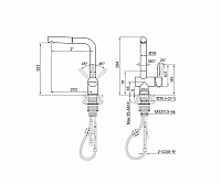 Paulmark Dosse Смеситель для кухни высота излива 25,3 см, цвет: антрацит Do214418-401