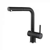 Paulmark Dosse Смеситель для кухни высота излива 25,3 см, цвет: черный металлик Do214418-418