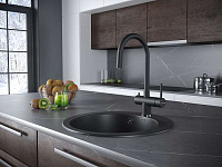 Paulmark Heller Смеситель для кухни высота излива 22,7 см, цвет: антрацит He213218-401