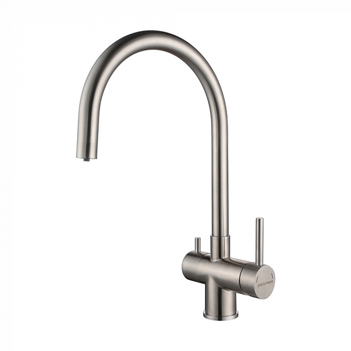 Paulmark Heller Смеситель для кухни высота излива 22,7 см, цвет: нержавеющая сталь He213218-SS