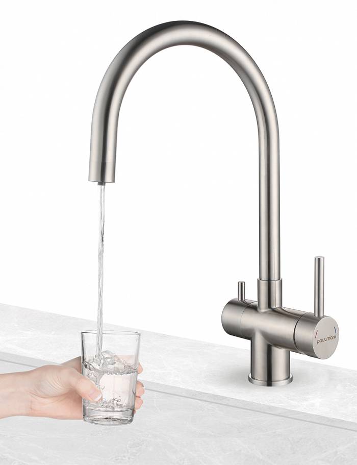 Paulmark Heller Смеситель для кухни высота излива 22,7 см, цвет: нержавеющая сталь He213218-SS