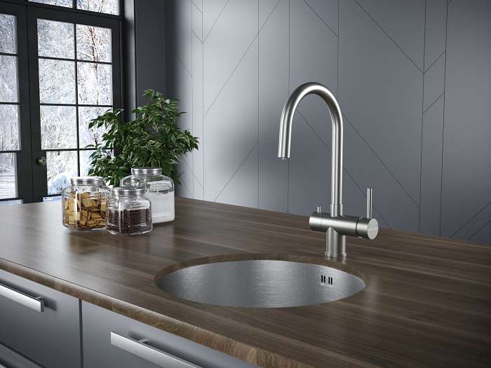 Paulmark Heller Смеситель для кухни высота излива 22,7 см, цвет: нержавеющая сталь He213218-SS