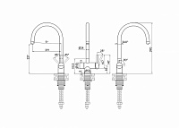 Paulmark Heller Смеситель для кухни высота излива 22,7 см, цвет: черный металлик He213218-418