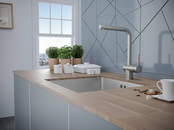 Paulmark Spring Смеситель для кухни высота излива 28,4 см, цвет: нержавеющая сталь Sp212067-SS