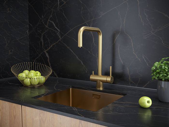 Paulmark Wetter Смеситель для кухни высота излива 26,2 см, цвет: брашированное золото We213030-BG