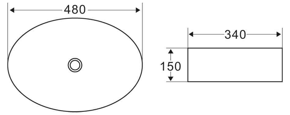Belbagno Раковина накладная 48х34х15h, цвет: белый BB1085