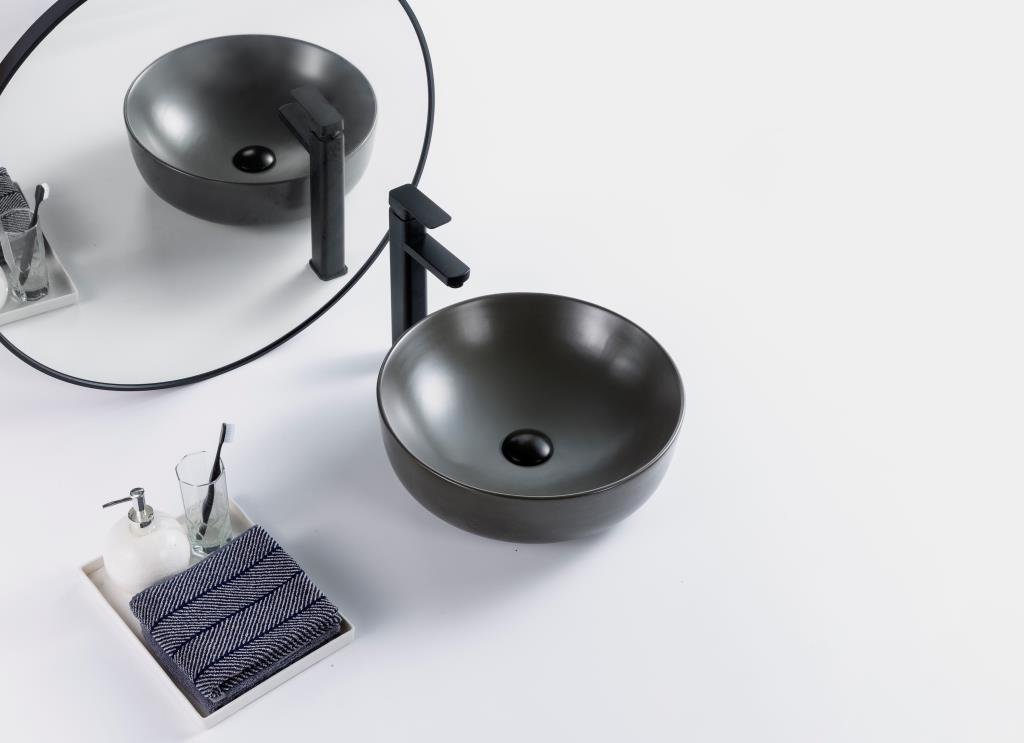 Belbagno Раковина накладная 41х41х13h, цвет: серый матовый BB1315-H311