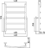 Стилье Универсал-50 Полотенцесушитель водяной для ГВС 46x53,6h см, цвет: без покрытия 00650-6040