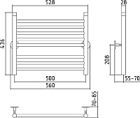Стилье Универсал-53 Полотенцесушитель водяной для ГВС 56x43,6h см, цвет: без покрытия 00653-5050