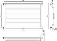 Стилье Минор 0602 Полотенцесушитель водяной для ГВС 99,3x65,8h см, цвет: без покрытия 00602-6010