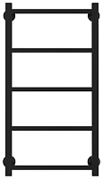 Стилье Версия-КН Полотенцесушитель водяной 40x80h, цвет черный глянцевый 17640-8040