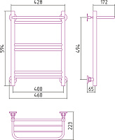 Стилье Версия-Н1 Полотенцесушитель водяной 40x60h, цвет белый глянцевый 12621-6040