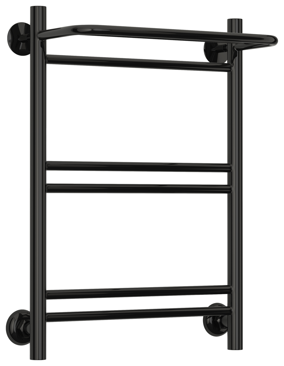 Стилье Версия-Н1 Полотенцесушитель водяной 40x60h, цвет черный глянцевый 17621-6040