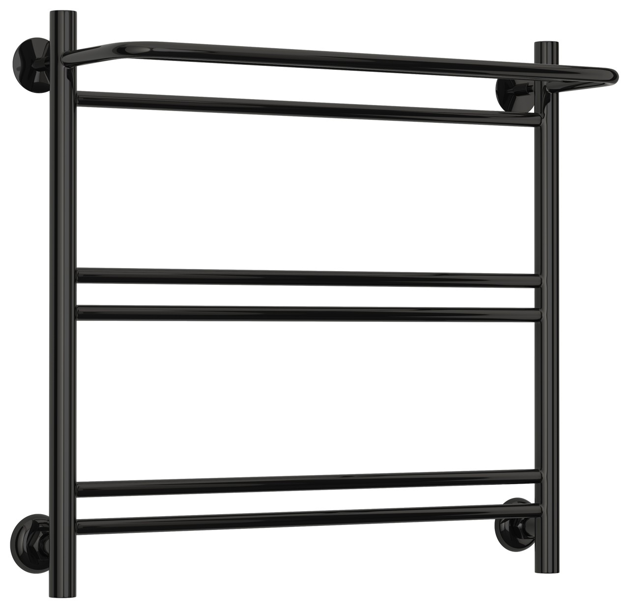 Стилье Версия-Н1 Полотенцесушитель водяной 60x60h, цвет черный глянцевый 17621-6060