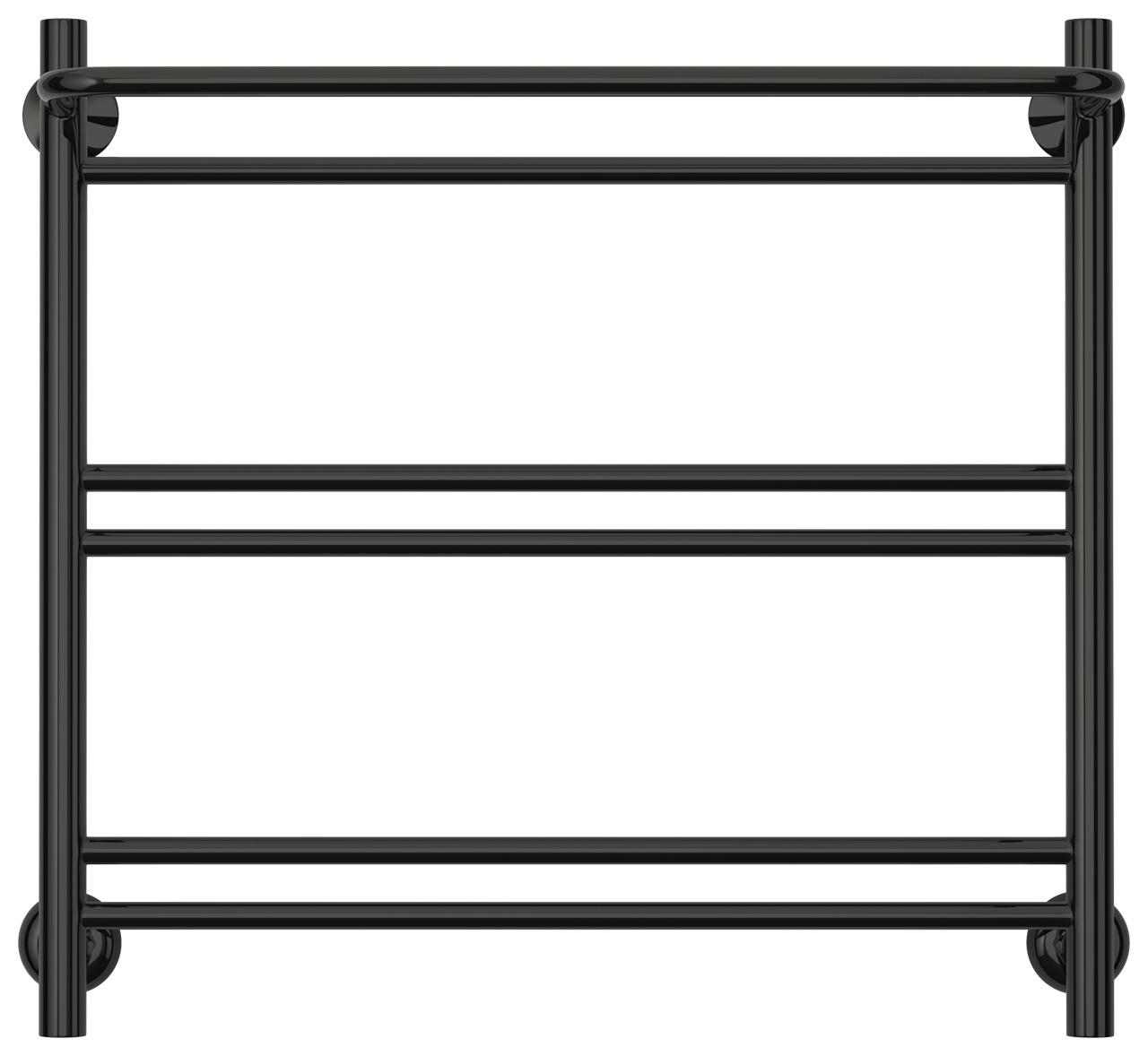 Стилье Версия-Н1 Полотенцесушитель водяной 60x60h, цвет черный глянцевый 17621-6060