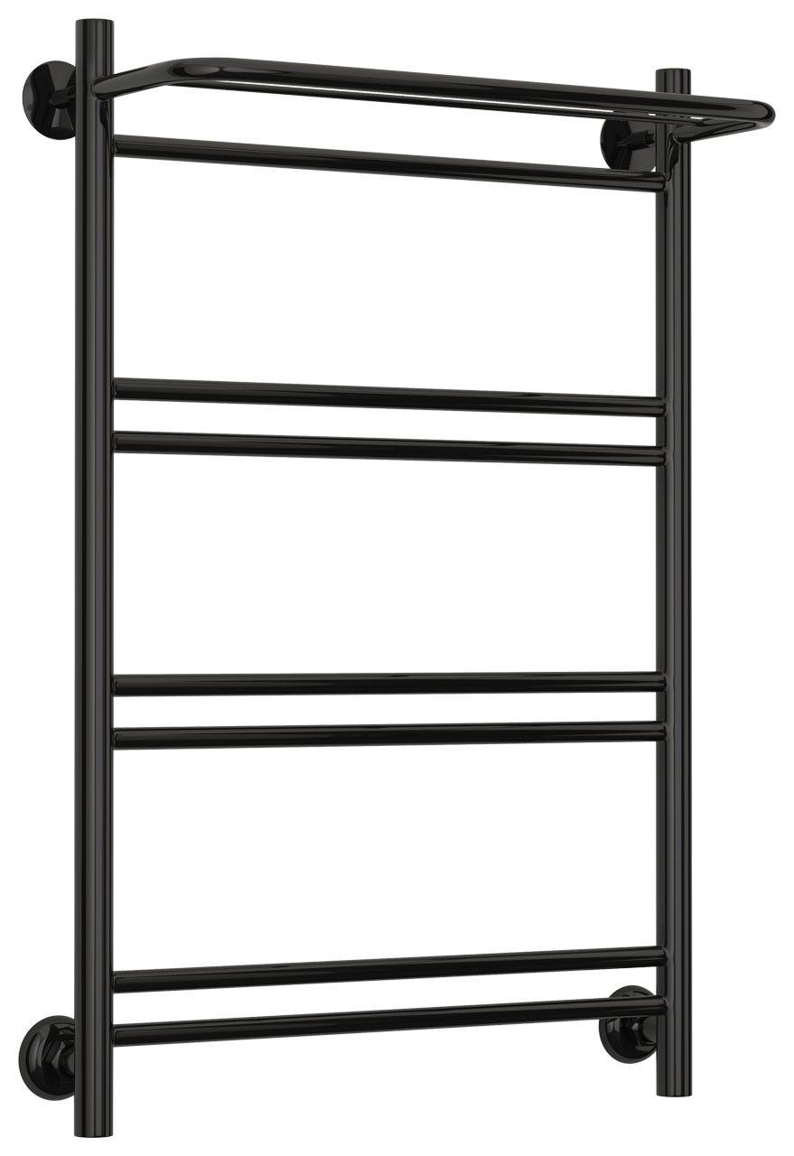 Стилье Версия-Н1 Полотенцесушитель водяной 50x80h, цвет черный глянцевый 17621-8050