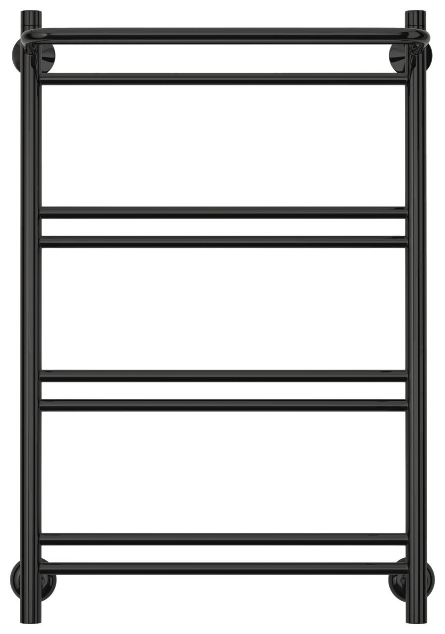 Стилье Версия-Н1 Полотенцесушитель водяной 50x80h, цвет черный глянцевый 17621-8050